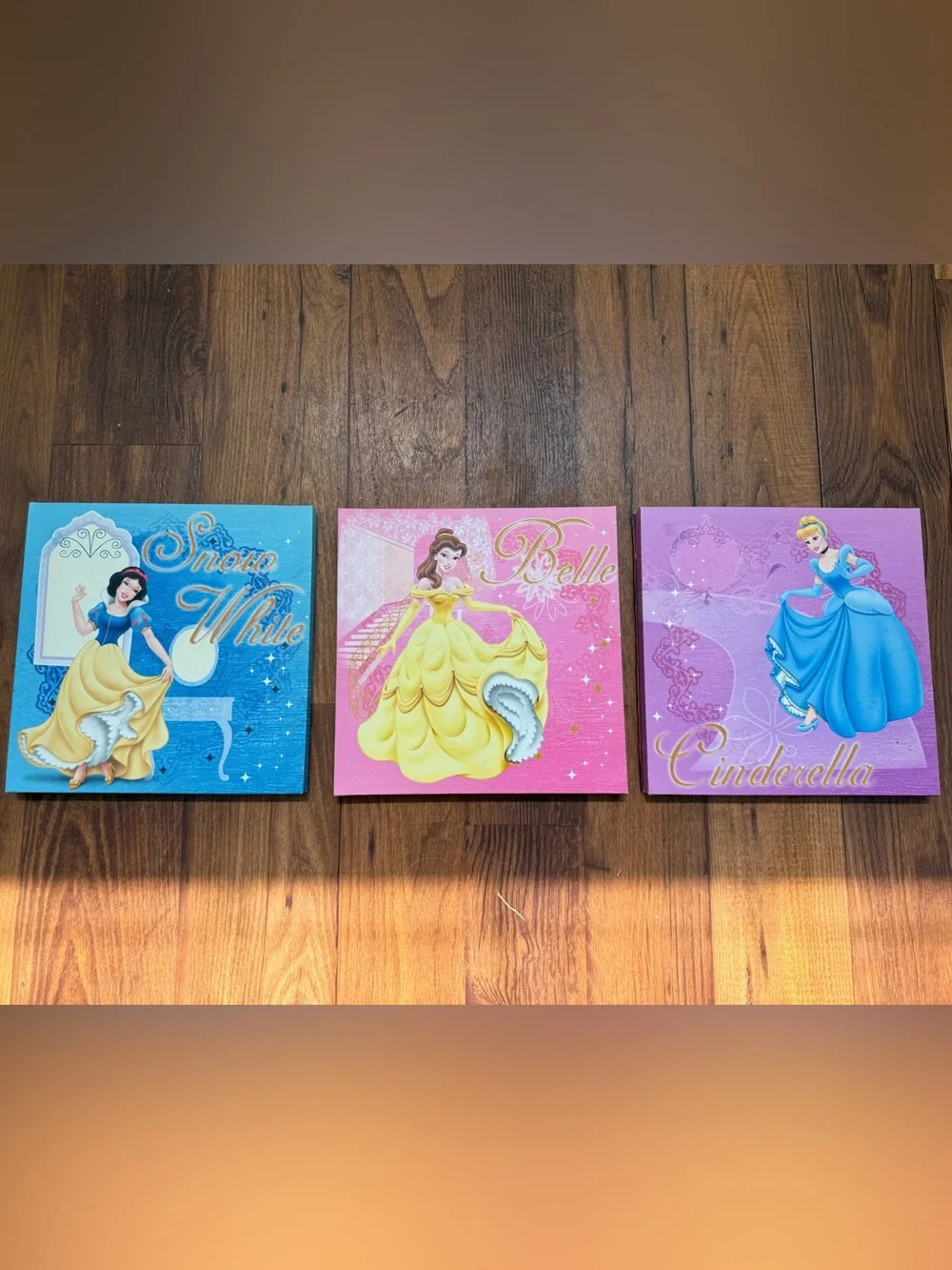✨Disney Princess Canvas Wall Art - Snow White, Belle, and Cinderella | Set of 3✨